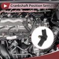 thumbnail image 2 of Unique Bargains 1 Pc Crankshaft Position Sensor for VW Golf IV 1.4 16V 97-04 Engine Crank CKP Sensor No.90532619 Black Metal Plastic, 2 of 6