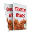 thumbnail image 4 of A-frame Sidewalk Chicken Wings 24" x 36" Double Sided A-Frame Sidewalk Sign, Includes 2 Plastic Inserts | Foldable Portable White Signicade Sandwich Board Signs, 4 of 5