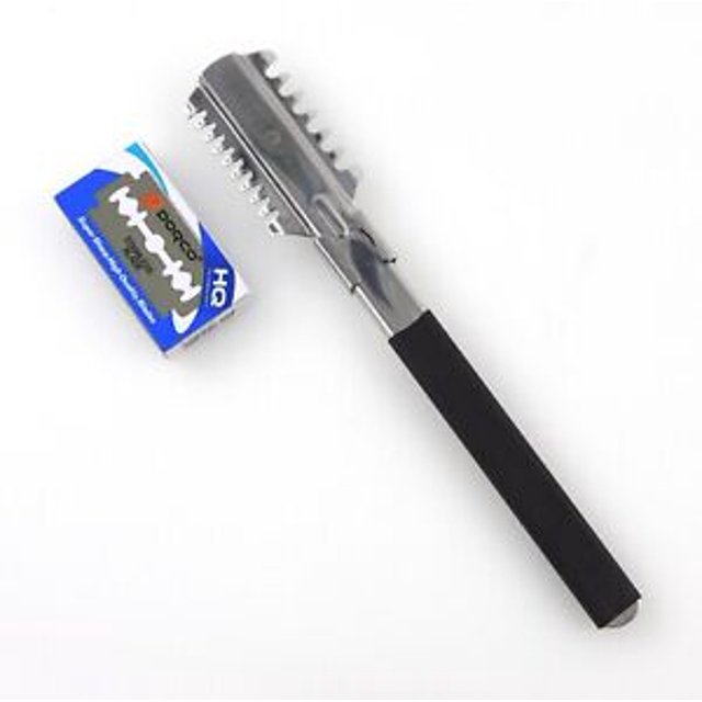 Hair Cutting Razor Hairdressing Trimming Thinning Double Side with Ten Blades.