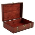 thumbnail image 2 of Jetcloudlive Vintage Wooden Storage Box with Hinged Lid and Locking Key Wooden Treasure Storage Box for Home Decor Gifts, 2 of 10