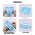 thumbnail image 4 of Silicone Folding Lunch Box for Food Storage, Reusable Microwave Safe Bento Box, Portable Collapsible Food Container for Kitchen and Travel Use, 4 of 4