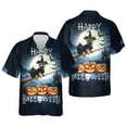 thumbnail image 3 of Happy Halloween Cairn Terrier Witch Pumpkins Bats Hawaiian Shirt Breathable Summer Unisex Merch Cairns Dog Lover - 13012, 3 of 6