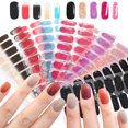 thumbnail image 3 of Pegatinas de parche de uñas de Gel semicurado con purpurina para lámpara UV, tiras de esmalte de Gel curado, envolturas de uñas de cubierta completa, calcomanías de manicura, 16 puntas, 3 of 7