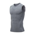 thumbnail image 4 of Deals Yieetim Gray Muscle Shirts for Men, Compression Shirt Quickly Dry Sleeveles Shaping Vests, Summer Cool Body Shaper Tank Top Shaping Sleeveless Shirt, Gym Athletic Workout Tank Top, 4 of 4