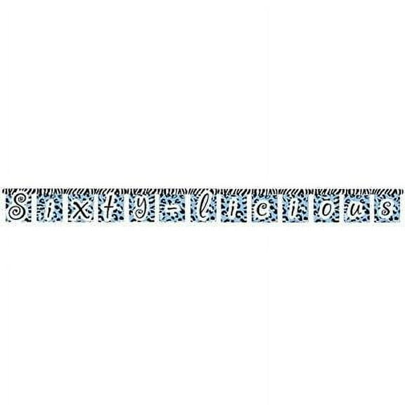 creative converting sixty-licious jointed letter banner for 60th birthday