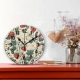 thumbnail image 2 of Yayeee 10" Wall Clock Battery Operated Quartz Round Silent Non-Ticking Home Decor, Small Strawberry Pattern, 2 of 6