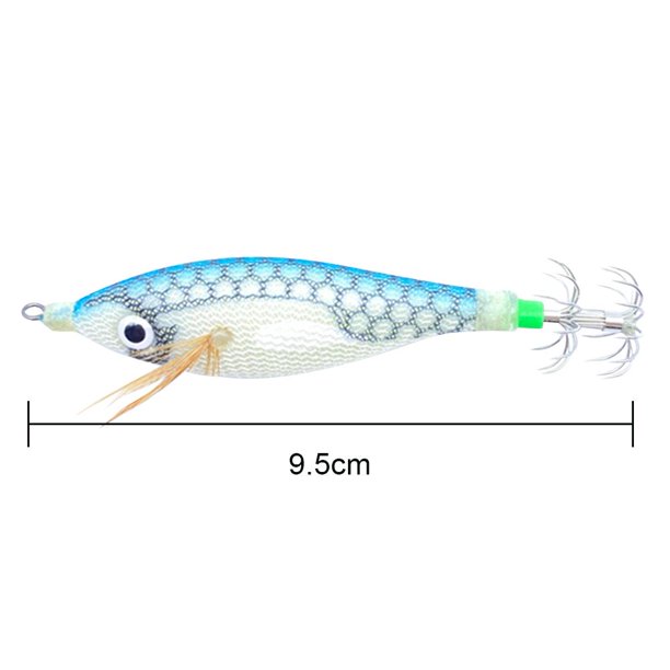 Luminous Artificial Jigs Señuelos de pesca Cuttlefish Catcher Tackle (Azul Blanco) Likrtyny Para estrenar