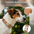 thumbnail image 3 of Plutus Pet Genuine Leather Dog Collar – Adjustable Pet Collar with Quick Release Metal Buckle, Soft Real Leather for Small Medium Large Dogs, Heavy Duty & Skin-Friendly (Light Brown, S), 3 of 10