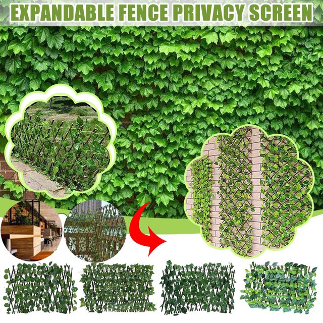 SCZ Pantalla de cerca retráctil con cerca expandible con planta Privacidad de cerca expandible