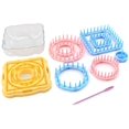 thumbnail image 2 of HAHADAXA Flower Knitting Craft Weaver Loom with 6 Shape Set - Wool Yarn Needle Home Craft, 2 of 5