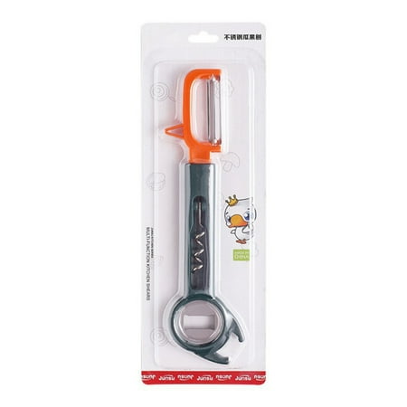 

3 in 1 Fruit Vegetable Peeler Stainless Steel Multipurpose Bottle Opener For Home Kitchen Cooking Use Green 1071