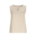 thumbnail image 3 of yillto Womens Satin Silky Tank V Neck Sleeveless Casual Dressy Blouse Ladies Work Office Layered Tops, 3 of 6