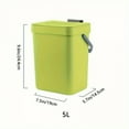 thumbnail image 7 of Space-Saving Quiet-Close Trash Can - 3/5L, Eco-Friendly Sealed Bin For Kitchen & Office, No Electricity Needed, 7 of 7