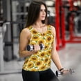 thumbnail image 6 of Disketp Sunflowers Print Women's Workout Tank Top Sleeveless Gym Shirt Quick Dry Fitness Bodybuilding Sleeveless T Shirt-Small, 6 of 7