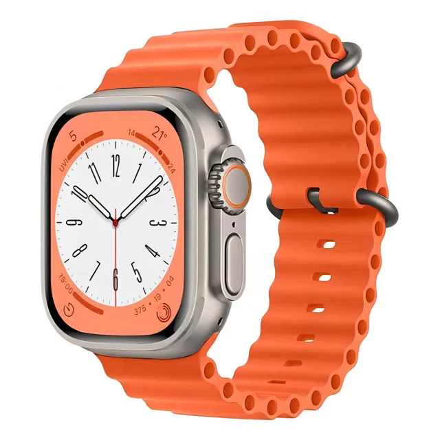 Reloj inteligente Isdewatch T800 Ultra 2 Smartwatch Función De Doble Toque Llamadas Notificaciones Deportes Sensor De Ritmo Cardiaco Naranja