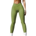 thumbnail image 2 of JJHGVB Ribbed Leggings Women Workout Leggings for Women Squat Proof Leggings for Women Comfy Pants Comfortable Work Pants Women's Comfy Pants Plus Size Yoga Pants Green S, 2 of 6