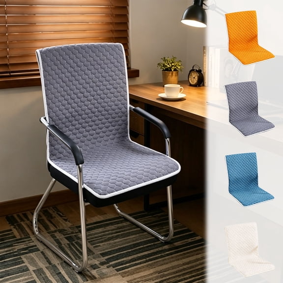 Viflosae Desk Chair Cushion Chair Cushion for Office Chair Linen Cottons Office Chair Cushion Ones Piece Seat and Backrest Pad Non Slide Bottom for Long Sitting At Desk Computer Chair