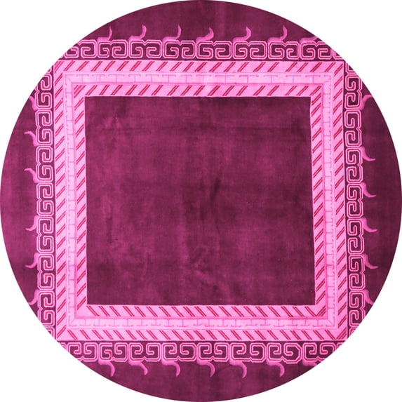 Ahgly Company Indoor Round Persian Pink Traditional Area Rugs, 3' Round