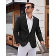 thumbnail image 3 of COOFANDY Mens Casual Blazer Jacket One Button Classic Sport Coats Stretch Vintage Herringbone Suit Jacket, 3 of 6