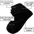 thumbnail image 5 of TELOLY 6 Pairs Non Binding Loose Fit Ankle Socks - Seamless Wide Thin Crew Socks with No Elastic Top for Men and Women Black Womens Socks, Plus, 5 of 8