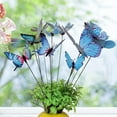 thumbnail image 3 of 12Pcs/Set Artificial Butterflies Stick Garden Flowerpot Plant Decor Ornament Blue, 3 of 8