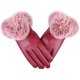 thumbnail image 3 of Guantes de pantalla táctil de invierno para mujer, de cuero, para estudiantes, para ciclismo al aire libre, abiertos, con forro polar, gruesos, a prueba de frío, impermeables, cálidos guantes de, 3 of 5