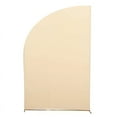 thumbnail image 2 of BalsaCircle 8x5 feet Beige Matte Fitted Spandex Half Moon Wedding Arch Backdrop Stand Cover Party Events Decorations, 2 of 7