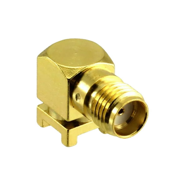 CONSMA002-SMD-G SMA Connector Receptacle, Female Socket 50Ohm Surface Mount, Right Angle Solder