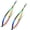 Multi-color, variant on 2 Pieces 4.7 Inch Embroidery Scissors Curved Eyebrow Scissors Tip Spring Action Stainless Steel Cutting Eyebrow Trimming Craft(Black)