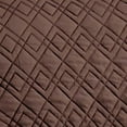 thumbnail image 4 of Collections Etc Diamond-Shape Quilted Stretch Recliner Cover with Storage Pockets and Elastic Straps - Furniture Protector, Chocolate, Recliner, 4 of 4