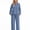 07 Denim Blue, variant on Cueply Lounge Sets for Women 2 Piece Outfits Sweatsuits Set Long Sleeve Wide Leg Pants with Pockets