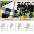 thumbnail image 5 of Yellow Lemon Swag Valances for Windows, Kitchen Window Curtains Over Sink, Summer Botanical Black White Checkered Window Treatment Curtains for Living Room/Bedroom Curtains 2 Panel Sets 36"x45", 5 of 8