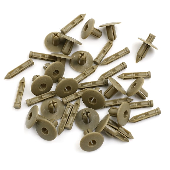 20pcs 7mm Hole Dia Push In Car Door Trim Fender Rivets Retainer Clips Beige
