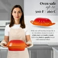 thumbnail image 4 of YANGLI Rectangular Dutch Oven for Sourdough Baking, 24x16cm, Orange, 4 of 6