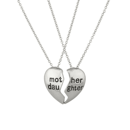 Lux Accessories Mother Daughter Mom BFF Best Friends Parent Mommy Girl Necklace (2 (Guy Girl Best Friend Necklaces)
