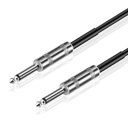 6.35mm Guitar Cable (10FT) 1/4 Inch TS Male 6.35mm Phono Jack Straight Plug Musical Instrument Patch Cable Wire Cord For Electric Bass Guitar, Amplifier Speaker, Electric Mandolin, Line-level