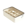 thumbnail image 2 of Linnome Underwear Storage Box 3 Partition Compartment Clear Lid Plastic Sock Bra Panties Drawer Organizer Wardrobe Closet Intimates Sorting Container, 2 of 6