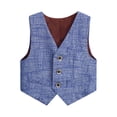 thumbnail image 3 of Tshirts for Kids Boys Formal Vest Sleeveless Suit Gentleman Birthday Performance Top Girls' Tops Dark Blue 3-4 Years, 3 of 7