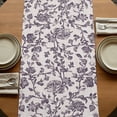 thumbnail image 5 of Farmhouse Purple 108 Inch Table Runner, Vintage Flower Leaf Botanical Plant Farmhouse Dresser Scarf Cotton & Linen Tablerunner for Dining/Kitchen Island/Holiday Party Décor 13" x 108", 5 of 9