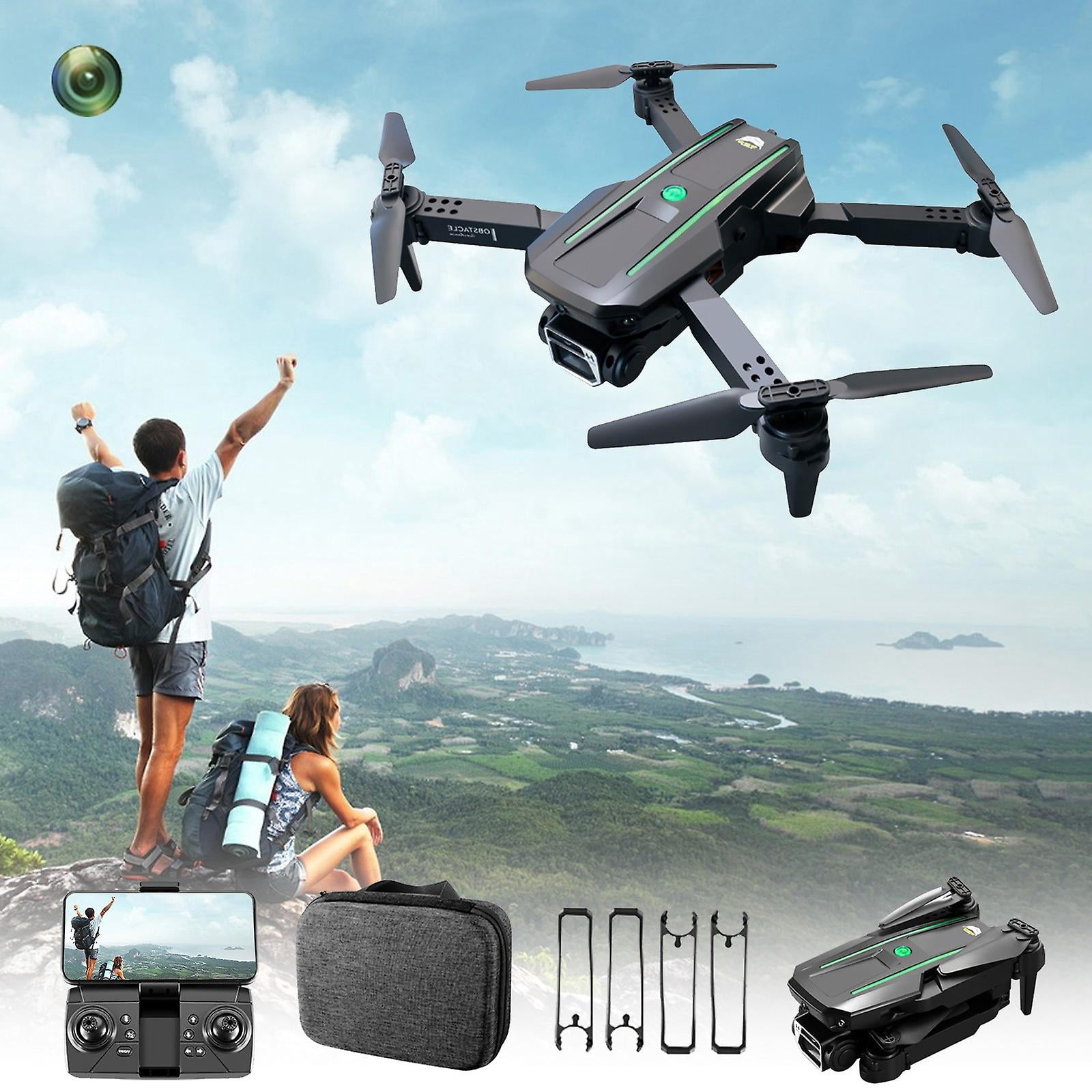 Drone plegable con cámara HD 1080p Cámara Fpv Drone para principiantes ...