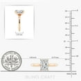 thumbnail image 5 of Bling Craft 14K Rose Gold Plated Engagement Rings 4 CT 10.75x8MM Radiant Cut Moissanite Wedding Promise Rings for Her Stunning Wedding Bands for Women Size 10, 5 of 6