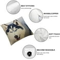 thumbnail image 4 of Nawypu Decorative Throw Pillow Covers Red n Husky Dog Blue Climate Eyes Animals Cute Wildlife Parks Outdoor Relax Square Pillow Cover Cases for Couch Sofa 2pc, 4 of 6