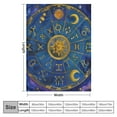 thumbnail image 4 of Orinice Zodiac Wheel Zodiac Signs Stars Warm Lightweight Blanket Soft Fleece Blankets Throw Blanket Living Rooms Sofa Decor Cow Gifts All Seasons Plush Blankets 60x80in, 4 of 6