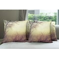 thumbnail image 6 of Ambesonne Nature Throw Pillow Cover 4 Pack, Vintage Leafless Autumn, 20", Sepia, 6 of 7