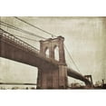 thumbnail image 3 of Acosta 18x14 Black Modern Framed Museum Art Print Titled - Bridge of Brooklyn Sepia I, 3 of 5