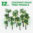 thumbnail image 5 of Yetaha 12 Piezas Modelo de Palmera de Coco Árbol Tropical en Miniatura Árboles Modelo Artificiales de plástico para Diorama Tren Ferrocarril Diseño Selva Paisaje Paisaje Pastel Decorativo (3.1-6.3 Pul, 5 of 5