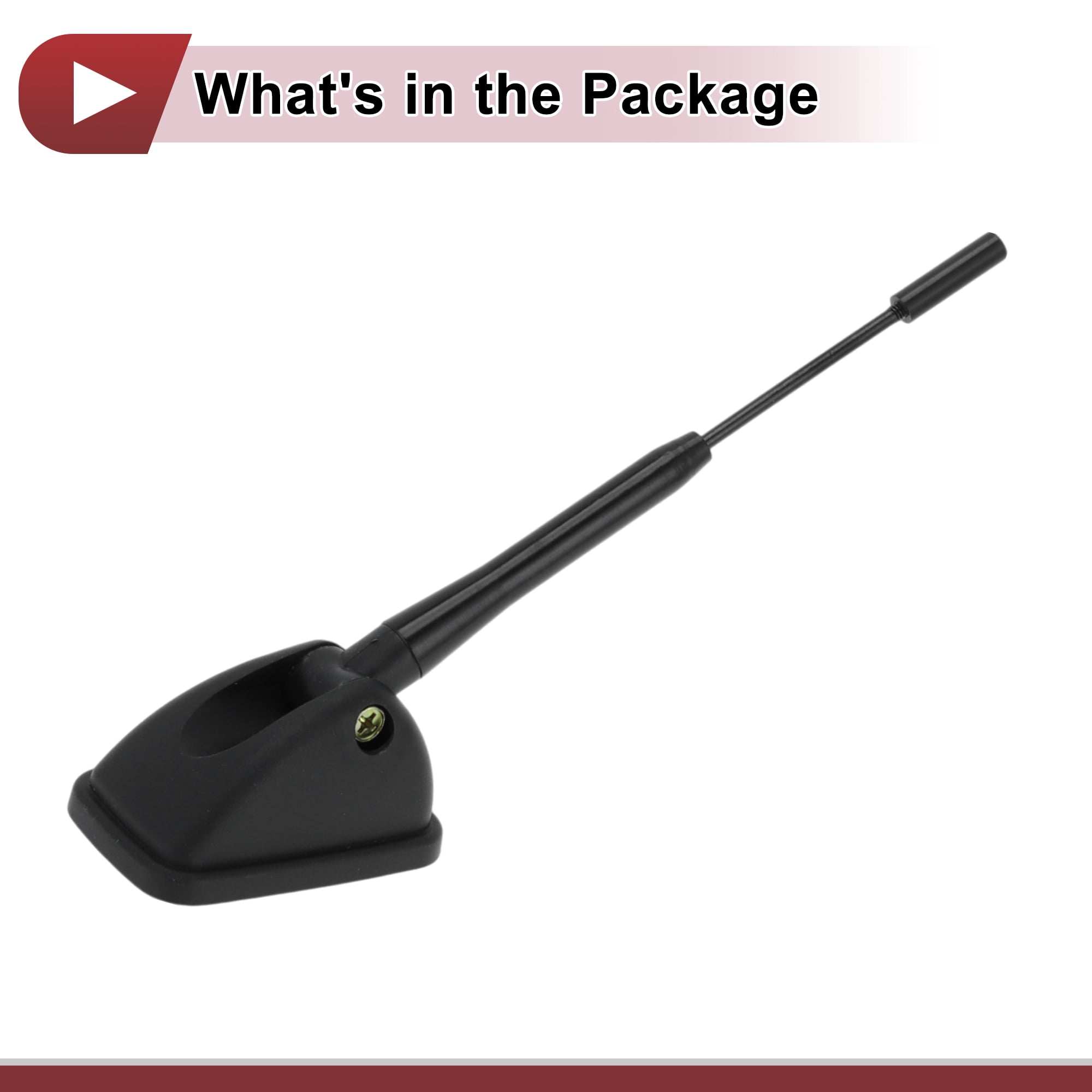 Unique Bargains 1 Pc Car Truck Dummy Antenna with Base Black ABS Roof Mount