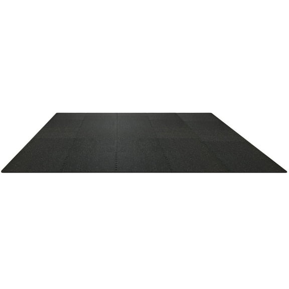 25 PCS 24"x24" 1/2" Thick Gym Floor Mats EVA Foam & Rubber Top Interlocking Workout Flooring 100 sq.ft Waterproof for Home Gym Garage
