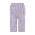 thumbnail image 5 of Women's High Waisted Stretchy Casual Summer Shorts Stylish Printed Loose Capri Pants Flowy Shorts S-2XL, 5 of 5