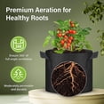 thumbnail image 5 of Plant Grow Bags 7 Gallon, Tomoato Planter Pots 5-Pack with Handles, Aeration Nonwoven Fabric, Heavy Duty Gardening Planter for Vegetable, Herbs and Flowers, Black, 5 of 7